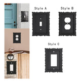 Maxbell Lamp Switch Cover Plate Classic Switch Panel for Wall Household Living Room Style A