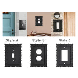 Maxbell Lamp Switch Cover Plate Classic Switch Panel for Wall Household Living Room Style A