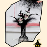 Maxbell Halloween Feather Picks with Skull Party for Home Vase Decor Parties Holiday