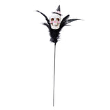 Maxbell Halloween Feather Picks with Skull Party for Home Vase Decor Parties Holiday