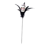 Maxbell Halloween Feather Picks with Skull Party for Home Vase Decor Parties Holiday