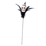 Maxbell Halloween Feather Picks with Skull Party for Home Vase Decor Parties Holiday