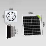 Maxbell Solar Powered Fan Kit Wall Mount Ventilation