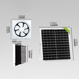 Maxbell Solar Powered Fan Kit Wall Mount Ventilation