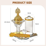 Maxbell Arabian Incense Burner Metal Golden Incense Holder for Home Study Room Shelf