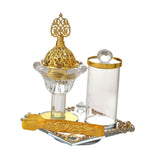 Maxbell Arabian Incense Burner Metal Golden Incense Holder for Home Study Room Shelf