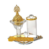 Maxbell Arabian Incense Burner Metal Golden Incense Holder for Home Study Room Shelf