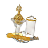 Maxbell Arabian Incense Burner Metal Golden Incense Holder for Home Study Room Shelf