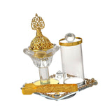 Maxbell Arabian Incense Burner Metal Golden Incense Holder for Home Study Room Shelf