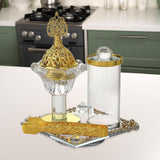 Maxbell Arabian Incense Burner Metal Golden Incense Holder for Home Study Room Shelf