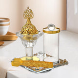 Maxbell Arabian Incense Burner Metal Golden Incense Holder for Home Study Room Shelf