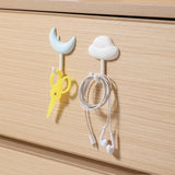 Maxbell 3x Wall Hooks Bathroom Home Decoration Wall Hangers for Hanging Backpack Hat Blue