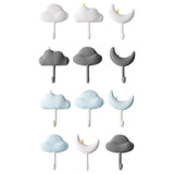 Maxbell 3x Wall Hooks Bathroom Home Decoration Wall Hangers for Hanging Backpack Hat Blue
