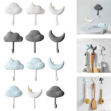 Maxbell 3x Wall Hooks Bathroom Home Decoration Wall Hangers for Hanging Backpack Hat Blue
