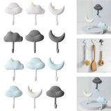 Maxbell 3x Wall Hooks Bathroom Home Decoration Wall Hangers for Hanging Backpack Hat Blue