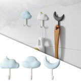 Maxbell 3x Wall Hooks Bathroom Home Decoration Wall Hangers for Hanging Backpack Hat Blue