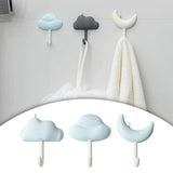 Maxbell 3x Wall Hooks Bathroom Home Decoration Wall Hangers for Hanging Backpack Hat Blue