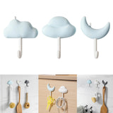 Maxbell 3x Wall Hooks Bathroom Home Decoration Wall Hangers for Hanging Backpack Hat Blue