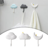 Maxbell 3x Wall Hooks Bathroom Home Decoration Wall Hangers for Hanging Backpack Hat White