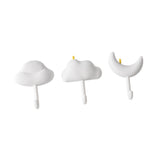 Maxbell 3x Wall Hooks Bathroom Home Decoration Wall Hangers for Hanging Backpack Hat White