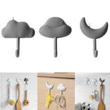 Maxbell 3x Wall Hooks Bathroom Home Decoration Wall Hangers for Hanging Backpack Hat Gray