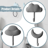 Maxbell 3x Wall Hooks Bathroom Home Decoration Wall Hangers for Hanging Backpack Hat Gray