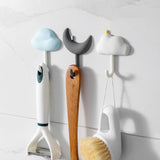 Maxbell 3x Wall Hooks Bathroom Home Decoration Wall Hangers for Hanging Backpack Hat Gray