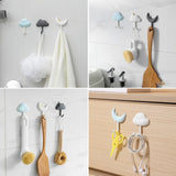 Maxbell 3x Wall Hooks Bathroom Home Decoration Wall Hangers for Hanging Backpack Hat Gray