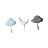 Maxbell 3x Wall Hooks Bathroom Home Decoration Wall Hangers for Hanging Backpack Hat Blue White Gray