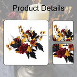 Maxbell Thanksgiving Candle Ring Artificial Maple Leaves Wreath for Dining Room Fall Red