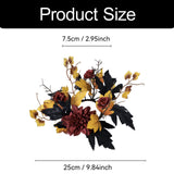 Maxbell Thanksgiving Candle Ring Artificial Maple Leaves Wreath for Dining Room Fall Red