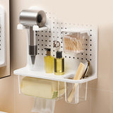 Maxbell Bathroom Storage Shelf Household Pegboard Panel for Bathroom Entry Dormitory