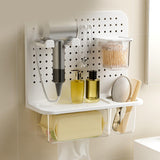 Maxbell Bathroom Storage Shelf Household Pegboard Panel for Bathroom Entry Dormitory