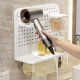 Maxbell Bathroom Storage Shelf Household Pegboard Panel for Bathroom Entry Dormitory
