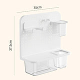 Maxbell Bathroom Storage Shelf Household Pegboard Panel for Bathroom Entry Dormitory