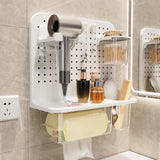 Maxbell Bathroom Storage Shelf Household Pegboard Panel for Bathroom Entry Dormitory