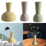 Maxbell Ceramic Flower Vase Frosted Porcelain Vase for Entryway Bookshelf Decoration Yellow