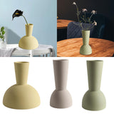 Maxbell Ceramic Flower Vase Frosted Porcelain Vase for Entryway Bookshelf Decoration Yellow