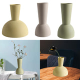 Maxbell Ceramic Flower Vase Frosted Porcelain Vase for Entryway Bookshelf Decoration Yellow