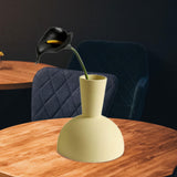 Maxbell Ceramic Flower Vase Frosted Porcelain Vase for Entryway Bookshelf Decoration Yellow