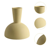 Maxbell Ceramic Flower Vase Frosted Porcelain Vase for Entryway Bookshelf Decoration Yellow