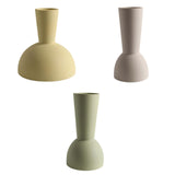 Maxbell Ceramic Flower Vase Frosted Porcelain Vase for Entryway Bookshelf Decoration Yellow