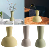 Maxbell Ceramic Flower Vase Frosted Porcelain Vase for Entryway Bookshelf Decoration Yellow