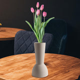 Maxbell Ceramic Flower Vase Frosted Porcelain Vase for Entryway Bookshelf Decoration White
