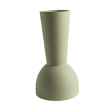 Maxbell Ceramic Flower Vase Frosted Porcelain Vase for Entryway Bookshelf Decoration Green