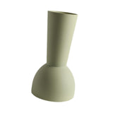 Maxbell Ceramic Flower Vase Frosted Porcelain Vase for Entryway Bookshelf Decoration Green