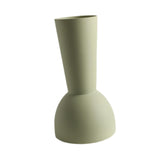 Maxbell Ceramic Flower Vase Frosted Porcelain Vase for Entryway Bookshelf Decoration Green