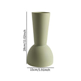 Maxbell Ceramic Flower Vase Frosted Porcelain Vase for Entryway Bookshelf Decoration Green