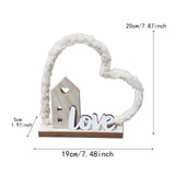 Maxbell Love Heart House Decoration Desktop Ornament for Holiday Cabinet Living Room