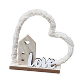 Maxbell Love Heart House Decoration Desktop Ornament for Holiday Cabinet Living Room